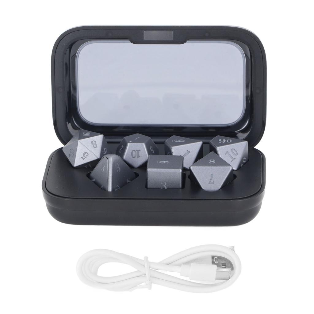 7 Pcs LED Dice Set Red Blue Yellow Green Glowing Electronic Light Up Dice for Party KTV Bar