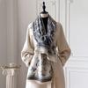 Luxury Brand Cashmere Women's Floral Printed Scarf Winter Warm Shawl And Wrap Bandana Pashmina Foulard Blanket Poncho