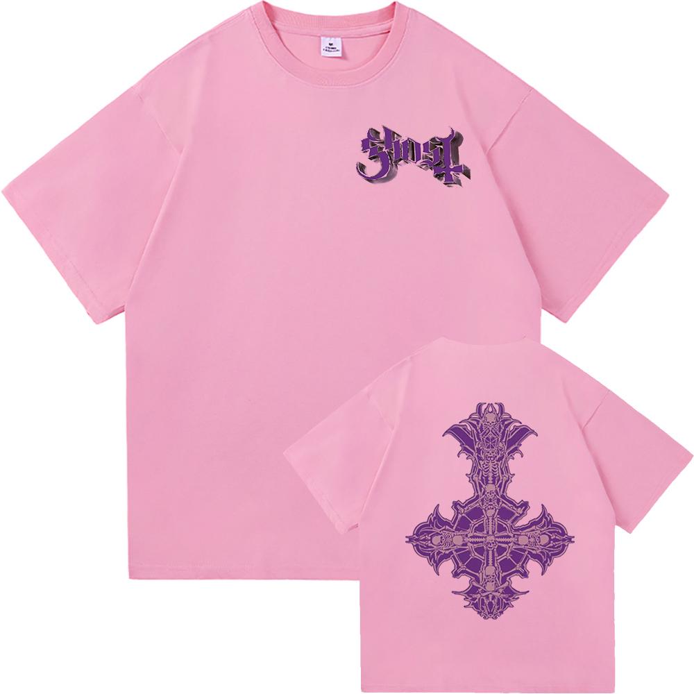 GHOST SKELETÁ Světové turné 2025 Módní pánské estetické vintage hip hopové tričko Unisex Satanizovaná ležérní bavlněná trička