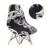 High Elasticity Scandinavian Chair Cover Removable Washable Shell Chair Cover Printed Dining Seat Cover