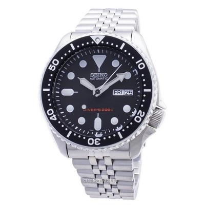 שעון צלילה אוטומטי לגברים מחוג שחור מחודש SKX007K2