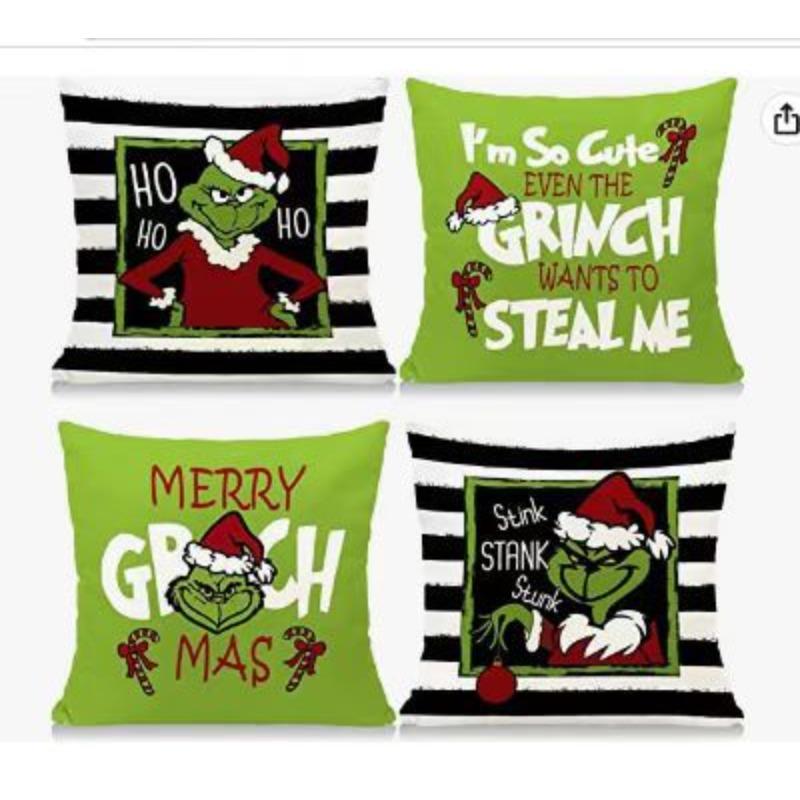 New Christmas Pillow 4 Combination Picture Pillow Cushion Pillowcase Home Office Pillowcase