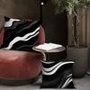 Black and white geometric pillowcase, pillowcase ultra-soft polyester material living room sofa back car pillowcase decoration