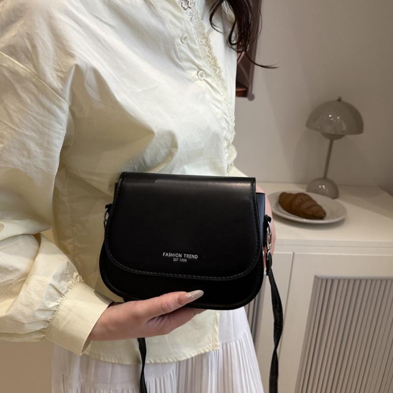 PU Leather Single Shoulder Small Bag for Women 2025 Autumn New Trend Single Shoulder Crossbody Bag Simple Small Square Bag