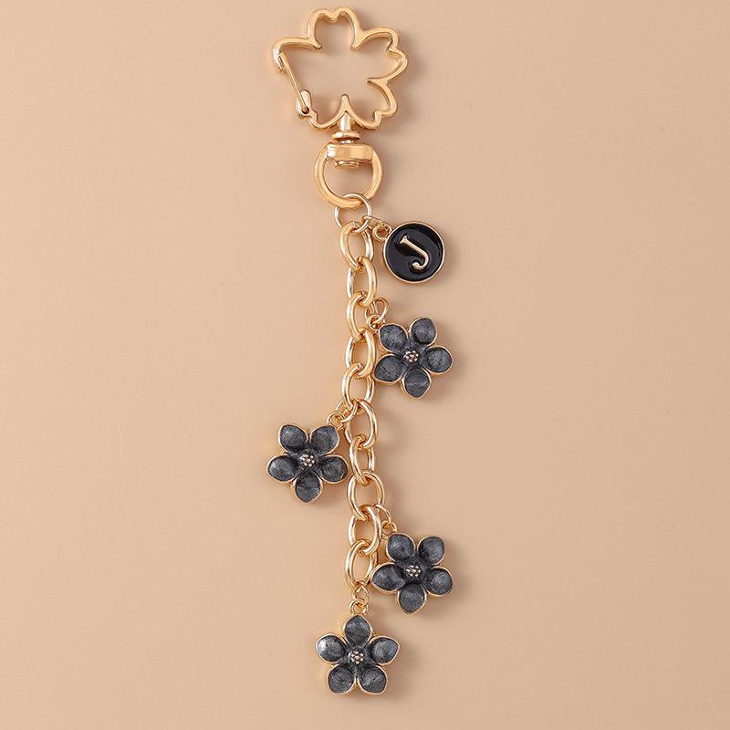 Fashion Colorful Flower Keychain for Car Key Women Men Handbag Pendant Key Rings Accessories DIY Jewelry Gifts