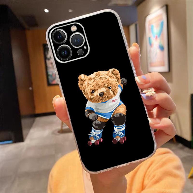 Phone Case For iphone 17 Pro Max Air 16 15 14 13 Pro Max 15 16 Pro 15Plus Bear