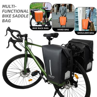 1 pāra velosipēda bagāžas soma Daudzfunkcionāla velosipēda soma Velosipēda aizmugurējā sēdekļa bagāžnieka soma Velosipēda sēdekļu soma