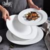Zoz Commercial Pure White Ceramic Plates