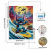 5D Diy Diamond Painting Stitch on The Surf Full Drill Rhinestones Mosaic Embroidery Handmade Products Home Decor Gift