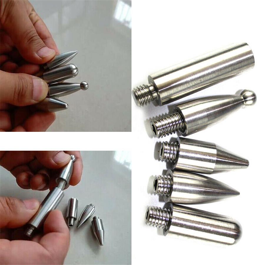 5 x Stainless Car Puller Push Rods Replace Head Adapter Dent Removal Repair Tool