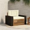 Outdoor Mid Size Sofa Solid Acacia Wood Natural
