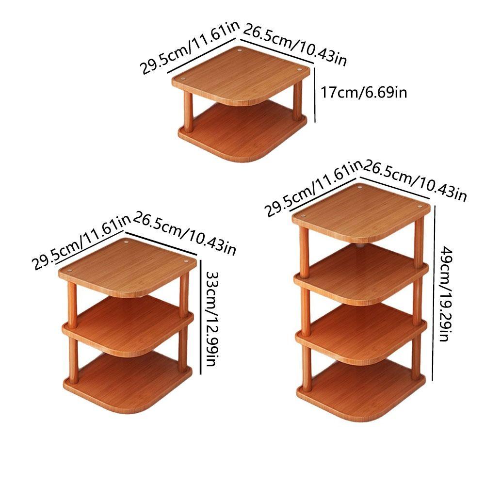 Stackable Desktop Corner Stand Vertical Design Corner Storage Rack Wood Book Shelf  Household