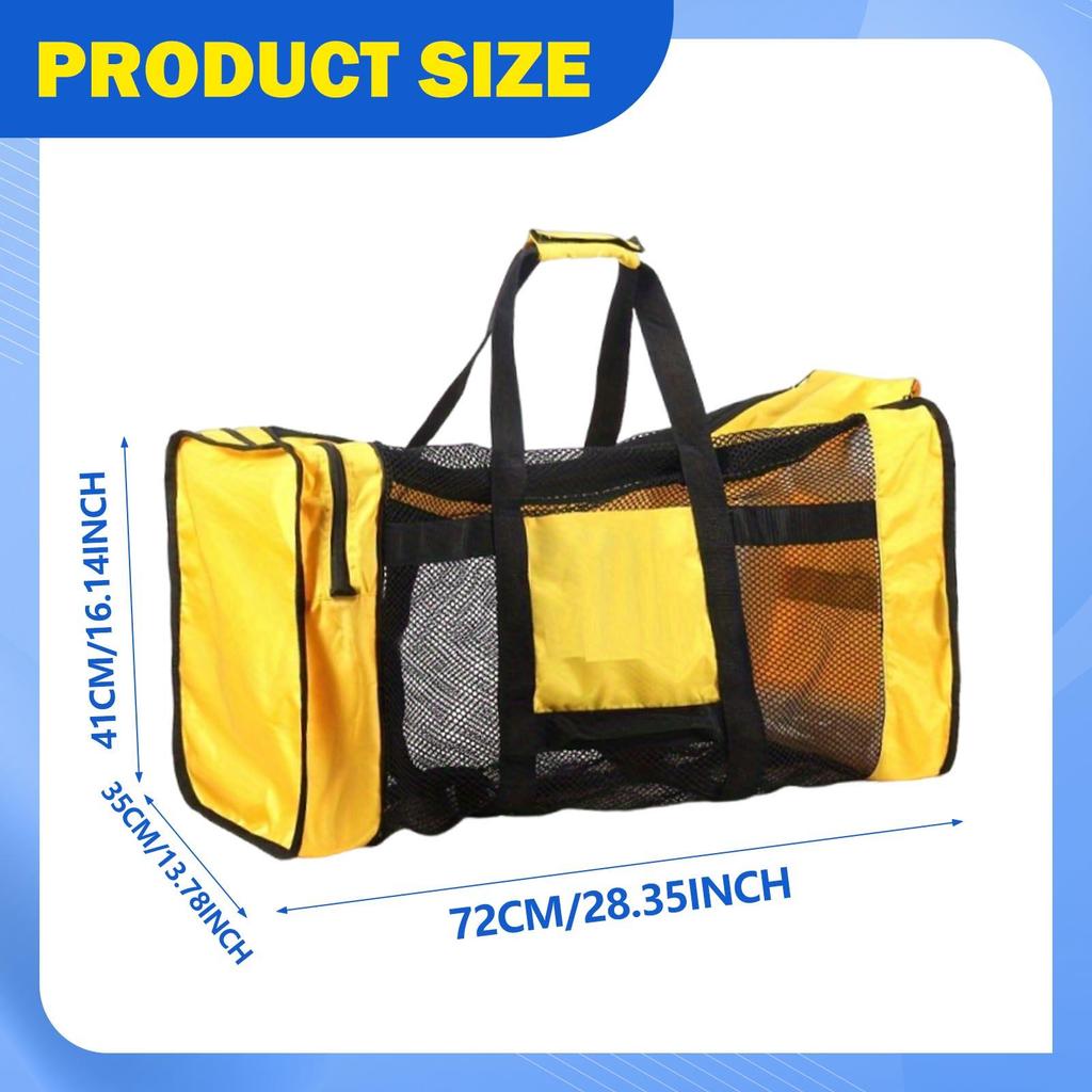 100L Mesh Duffle Bag for Scuba Diving Snorkeling Swimming Beach and Sports Equipment Large Capacity Snorkel Gear Bag