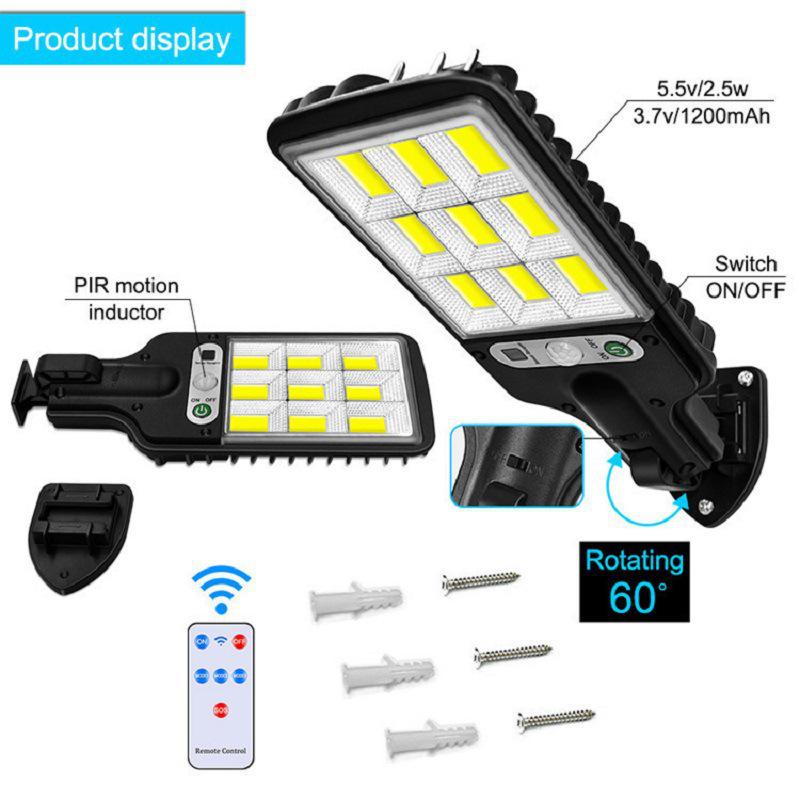Waterproof Solar LED Street & Courtyard Light with Motion Sensor