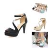 Premium Quality Women Summer Gladiator Sandals High Heels With Breathable Artificial Pu