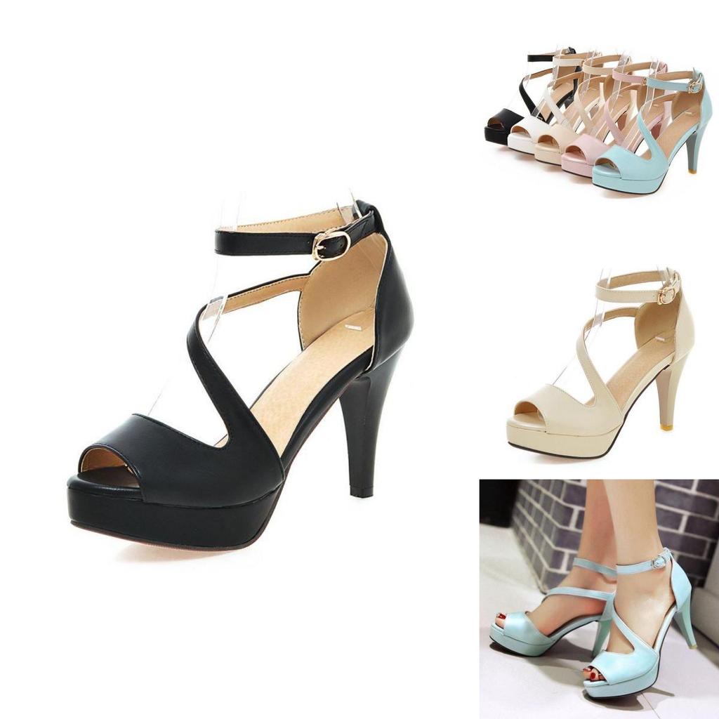 Premium Quality Women Summer Gladiator Sandals High Heels With Breathable Artificial Pu