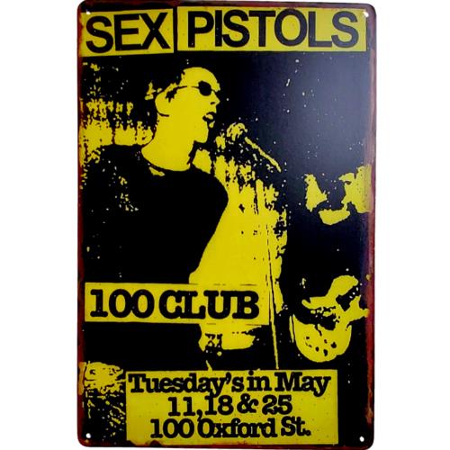 Vintage Punk Rock  Roll Metal Sign Retro 70s Concert Tin Sign 12x8 20x30cm（7.8x11.8inch）