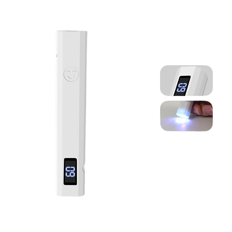 1 Set Chargeable Nail Dryer Machine Uv Led Nail Lamp Timing Display Handheld Mini Nail Lamp Family Quick Dry Flashlight Pen