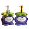 450ML Cartoon Mangosteen Soap Dispenser, Refillable Liquid Hand Soap Shower Gel Container, Bathroom Empty Pump Lotion Bottle