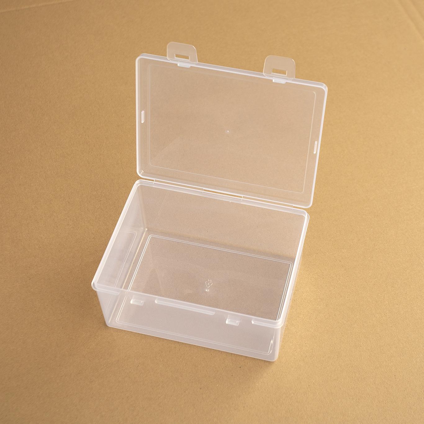 

1 шт. Большая прямоугольная пластиковая коробка, прозрачный штабелируемый контейнер для хранения с крышкой, легкий пластиковый контейнер прозрачный