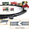 Christmas Train Set with Track Small Kids Trains Christmas Toys Ornaments Festive Electric Game for Festival Activities