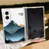 Mountain Valley Camping Art Case For Samsung Galaxy Z Fold 8 Ultra 7 6 5 4 Z Fold8 Fold7 Fold6 Fold5 Hinged Clear PC Slim Hard Folding Phone Cover