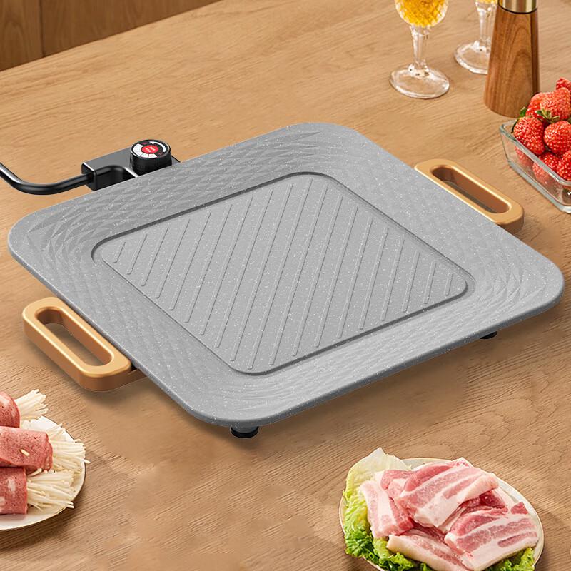 WJL DSK-702 Maifan Stone Square Electric Grill Pan