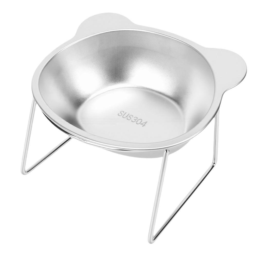 15° Tilted Elevated Pet Bowl Stainless Steel Cat Food Bowl Raised Cat Bowl for Cats Small Dogs