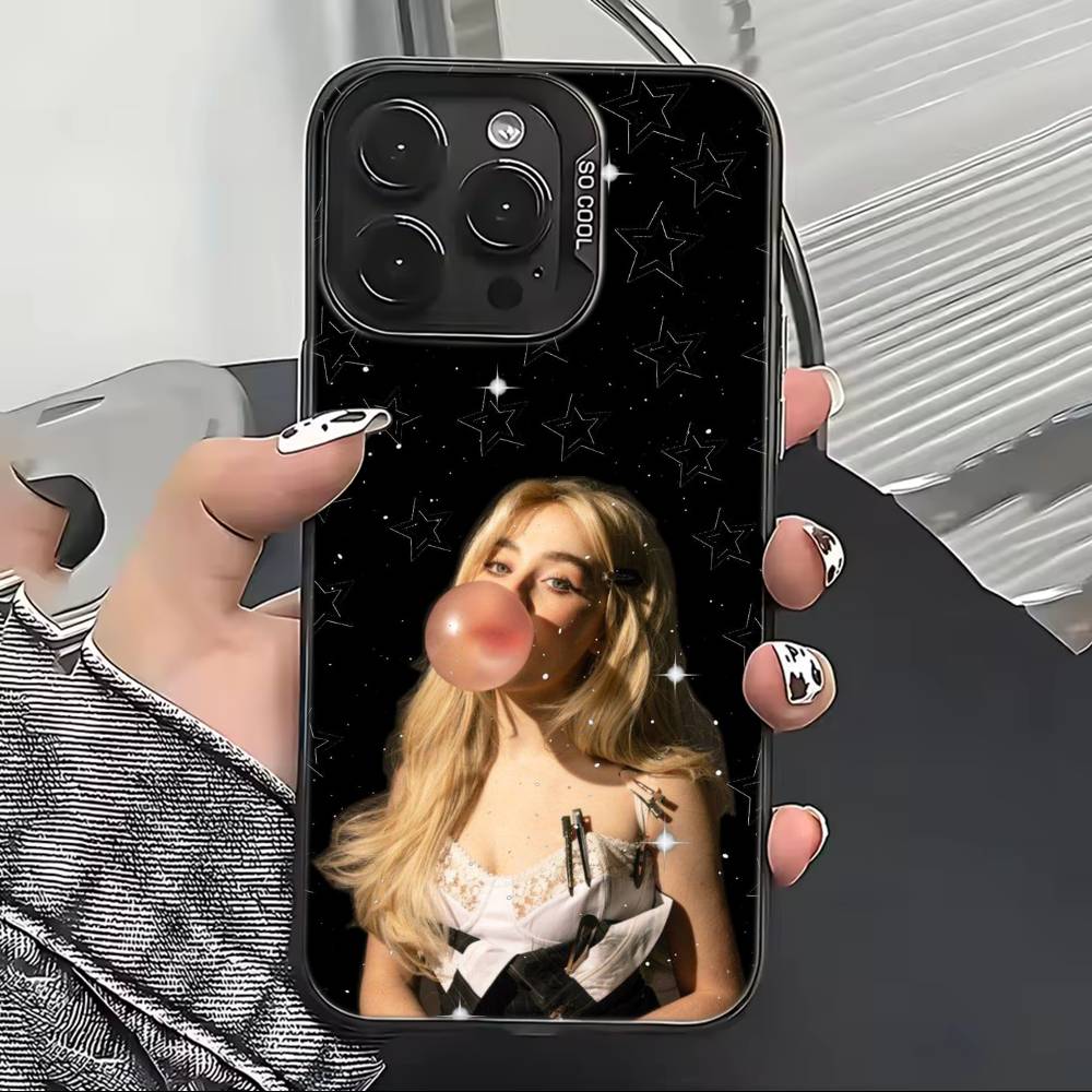 S-Sabrina C-Carpenter Singer Phone Case For iPhone 17,16,15,14,13,12,11 Plus,Pro Max,XS,Colorful Silver Black Cover