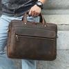 Vintage Crazy Horse Leather Briefcase Laptop Bag