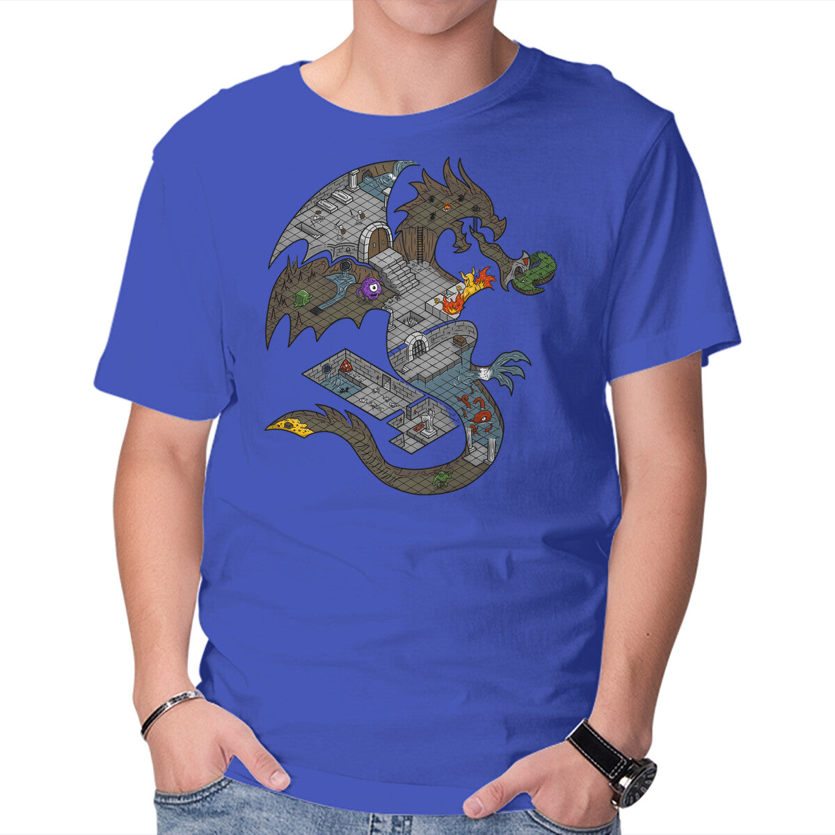 Unisex Crew Neck T-Shirt Dungeons in Dragons Graphic Short Sleeve Casual Tee XXXL