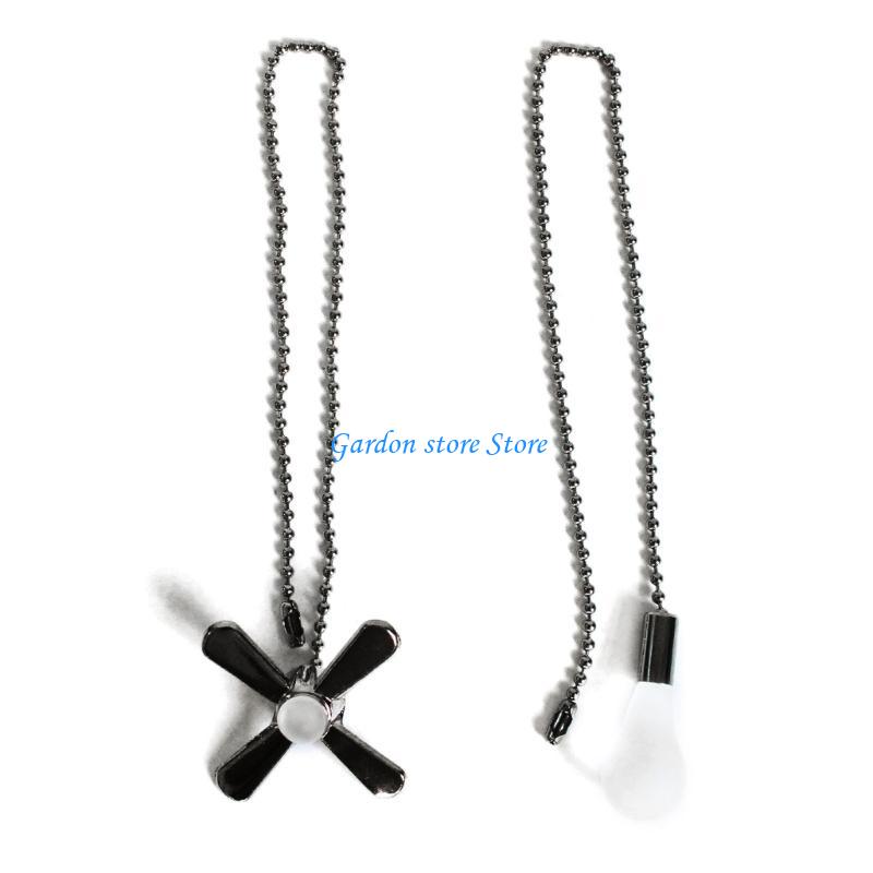 B0KB 2Pcs Pendant Fan Pull Chain Easy to Use Fan Switches for Ceiling & Lights