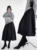 High-Weight Twill Wool A-Line High-Waisted Slimming Mid-Length Skirt for Women - Autumn/Winter 2026 Styles