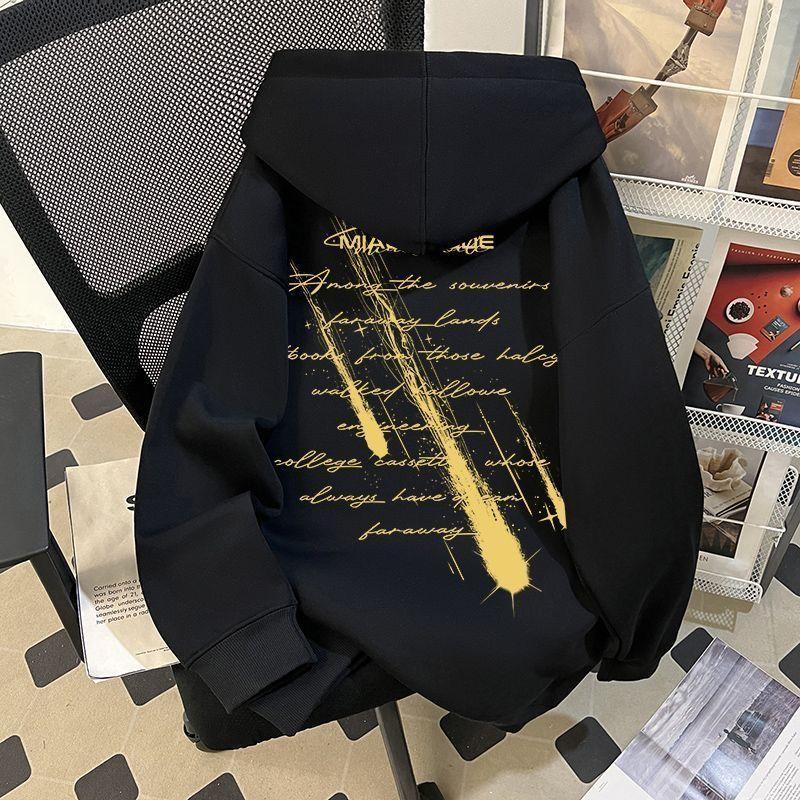 Letter Printed Hooded Sweatshirt Women's Loose Autumn and Winter Long-sleeved Pullover Fashion Top