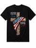 Stand for the Flag Kneel for the Cross Christian Patriotic T-Shirt