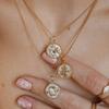 Women's Jewelry Straps Titanium Steel Vintage Shell Zodiac Coin Necklace Gifts for Girlfriends