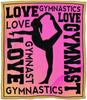 Love Gymnastics Fleece Throw Home Decor Soft Cozy Blanket Bed Couch Sofa for Girls Boys Teens Blanket 50"X40"