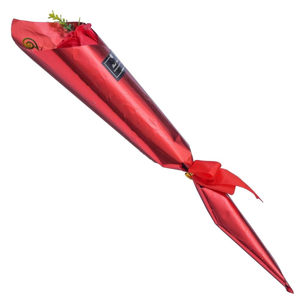 Best Wishes Artificial Red Rose Flower Decorative Showpiece Gift | Valentine Gift for Girlfriend Boyfriend Husband Wife Her Him