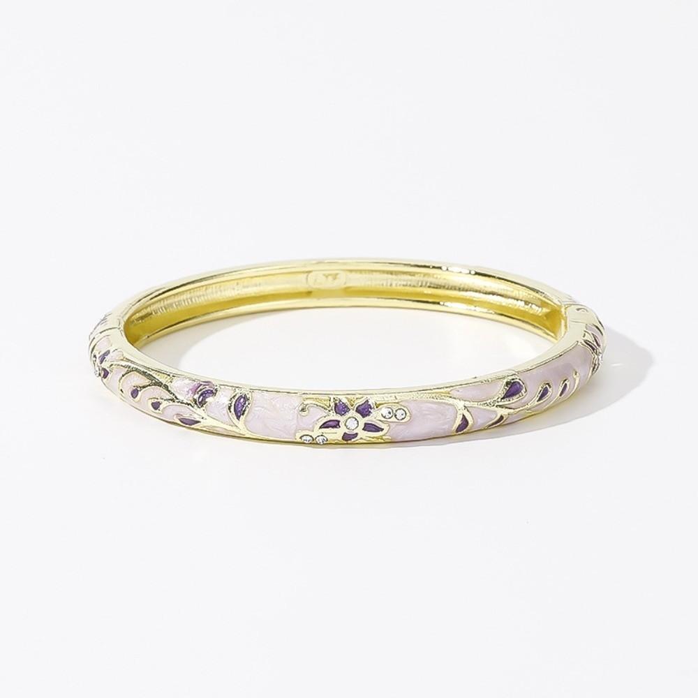 

Traditional Flower Bangle Colorful Women s Hand Bracelet Fashion Vintage Cloisonne Bangle Girls Style 1