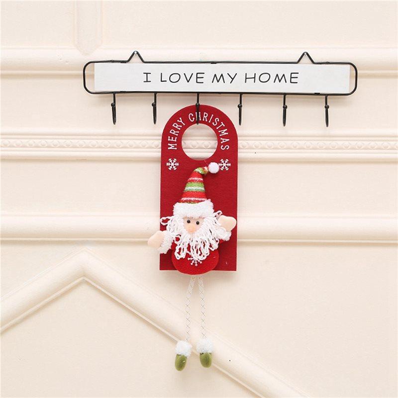 6X Door Hanging Christmas Decor Clothes Rack Christmas Ornaments Xmas Door Ornaments Xmas Tree Hanging Pendant