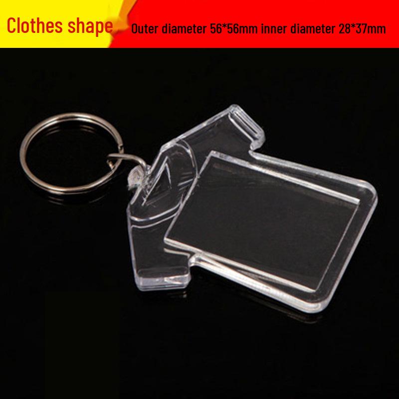 Double-Sided Transparent Acrylic Keychain: 1-inch & 2-inch Blank Photo Frame Pendant