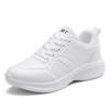 All-black Sneakers Women's Autumn Leather Surface Waterproof Soft Sole Lightweight Pure Black Long Standing Without Tiring Feet Work Shoes Large Size