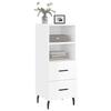VidaXL Buffet Blanc brillant 34,5x34x90 cm Bois d'ingénierie 828686