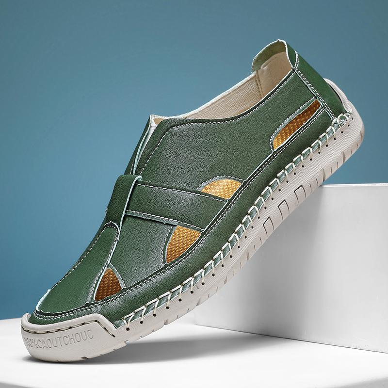 

Модный бренд Летние дофаминовые цвета Унисекс Удобные сандалии на мягкой подошве Модные уличные мужские Перфорированные Дышащие Повседневные Пляжные туфли 45 зелёный