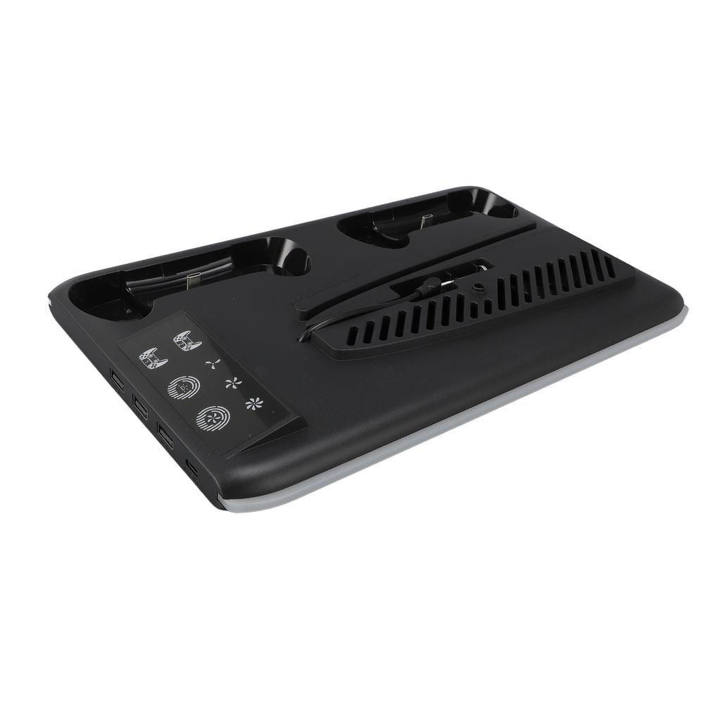 Konsolen-Kühlstation, RGB-Lüfter, Dual-Controller-Ladefunktion, universelles Zubehör mit Headset-Halter