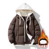 Mens Winter Hooded Puffer Jacket Oversized Thick Cotton Coat Casual Warm Outerwear Teens Adults