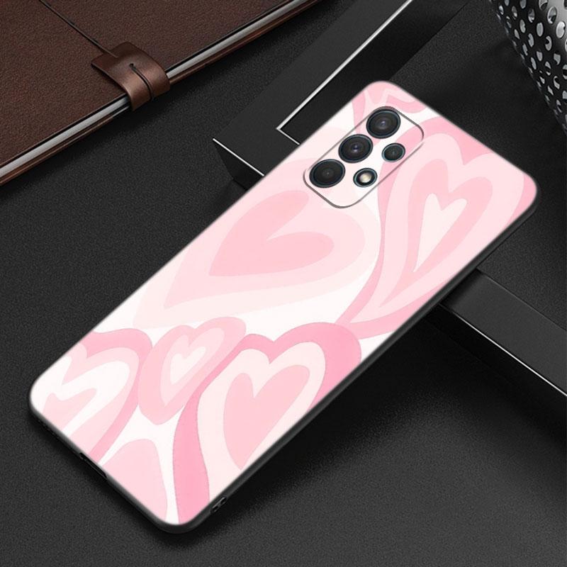 Purple Heart Swirl Pattern Case For Samsung Galaxy A12 A22 A31 A32 A50 A51 A70 A71 A72 A11 A21S A02S A10S A20S A30S A52 S 5G