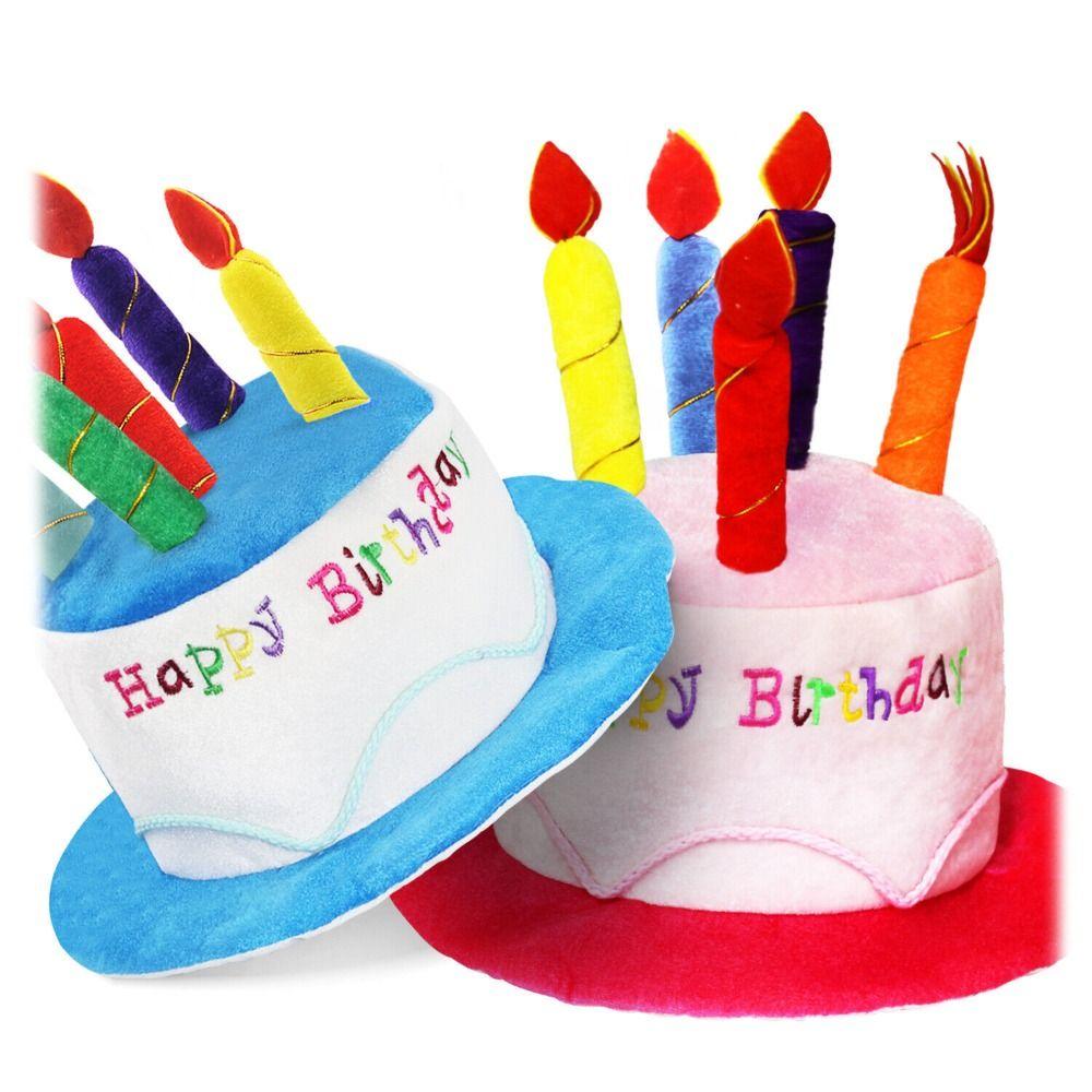 Photo Props Cake Candle Hat Hair Decoration Birthday Headwear Funny Birthday Cake Hat Adults Kids
