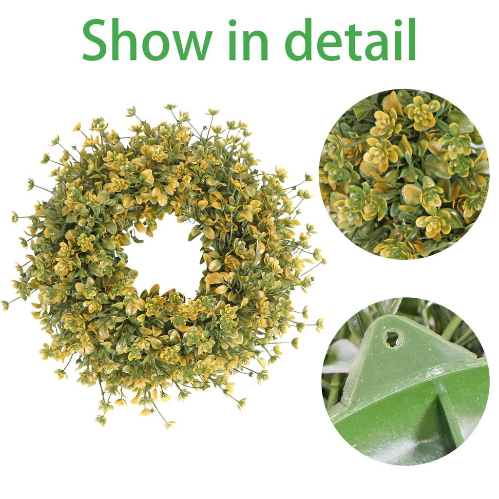 Artificial Garland Wreath: Decorative Faux Flower Ring for Home, Hotel, Wall, or Door