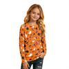 Kinder Langarmshirt mit Halloween-Print, Rundhalsausschnitt, für Jungen und Mädchen